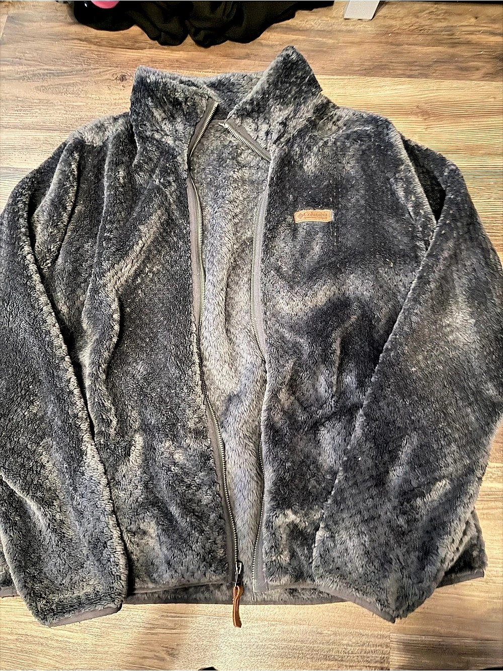 Columbia Full-Zip Fleece Jacket Gray Sherpa